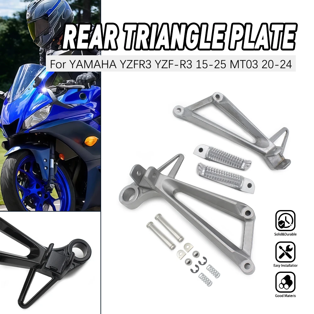 Motorcycle Rear Passenger FootPegs Footrest Bracket For YAMAHA YZFR3 YZF-R3 2015-2019 2020-2025 MT03 2020-2024
Motorcycle Rear Passenger FootPegs Footrest Bracket For YAMAHA YZFR3 YZF-R3 2015-2019 2020-2025 MT03 2020-2024