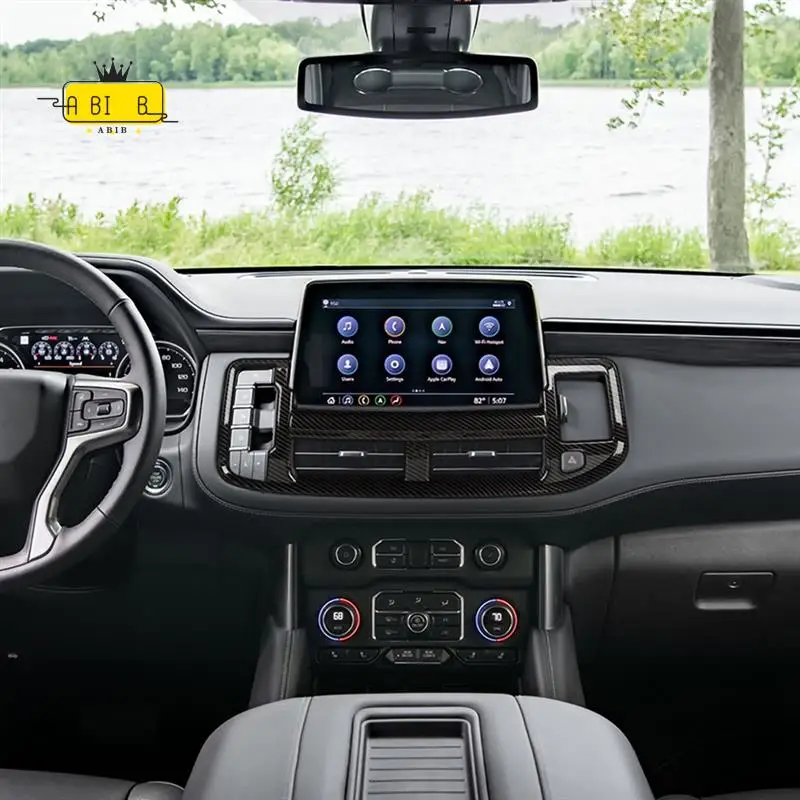 ABIB-Накладка на приборную панель центральной консоли для Chevy Suburban 2020-2023 Tahoe 2021-2023 - ABS из углеродного волокна
ABIB-Накладка на приборную панель центральной консоли для Chevy Suburban 2020-2023 Tahoe 2021-2023 - ABS из углеродного волокна