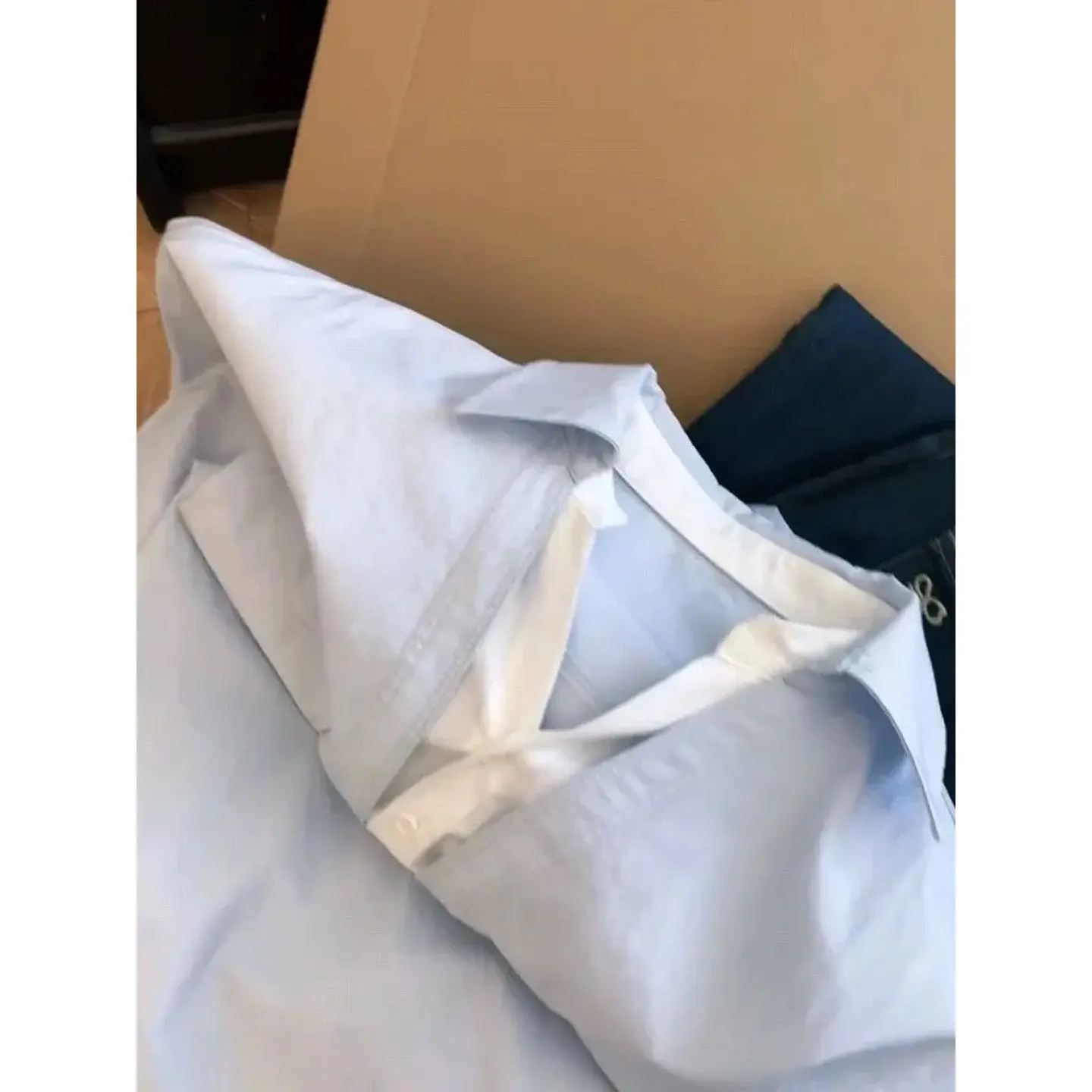Summer Loose Fit Long Sleeve Blue Shirt Men's plus Size 300 Pounds Korean Style College Windbreaker Fake Two-Piece Shirt
Summer Loose Fit Long Sleeve Blue Shirt Men's plus Size 300 Pounds Korean Style College Windbreaker Fake Two-Piece Shirt