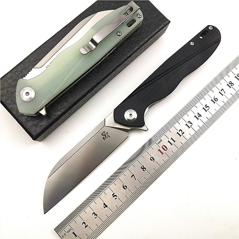 Sitivien ST103 Real D2 Blade G10 Handle Flipper Ball Bearing Utility Outdoor Camping Hunting Survival EDC Pocket Folding Knife
Sitivien ST103 Real D2 Blade G10 Handle Flipper Ball Bearing Utility Outdoor Camping Hunting Survival EDC Pocket Folding Knife