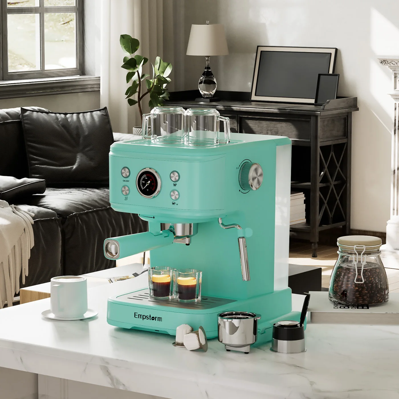 Electric Semi Automatic Home Commercial Use Italian Espresso Machine 20 Bar Pressure Cappuccino Maker Milk Brew System Household
Electric Semi Automatic Home Commercial Use Italian Espresso Machine 20 Bar Pressure Cappuccino Maker Milk Brew System Household