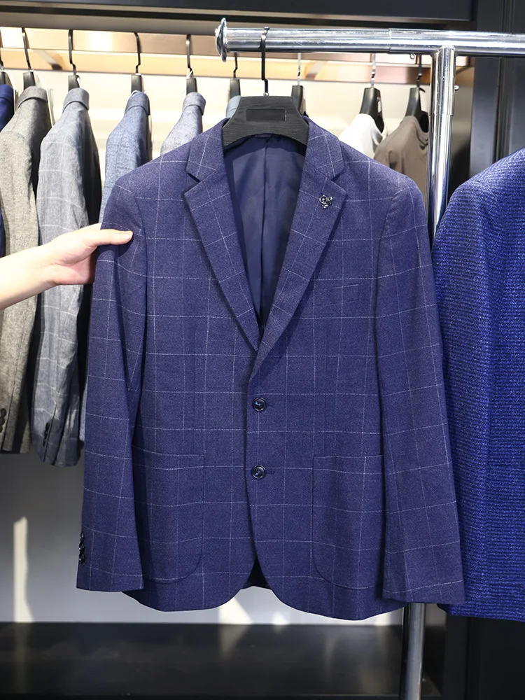 Хоумси! Мужской повседневный костюм-пиджак в клетку с отложным воротником для весны и осени, модный городской стиль, с длинным рукавом, для бизнеса
Хоумси! Мужской повседневный костюм-пиджак в клетку с отложным воротником для весны и осени, модный городской стиль, с длинным рукавом, для бизнеса