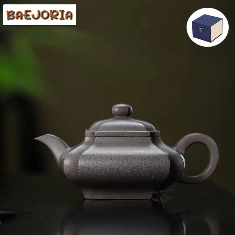 140ml High-end Yixing Purple Clay Teapot Famous Master Handmade Pot Raw Ore Steel Grey Section Mud Tea Maker Kettle Zisha Teaset
140ml High-end Yixing Purple Clay Teapot Famous Master Handmade Pot Raw Ore Steel Grey Section Mud Tea Maker Kettle Zisha Teaset