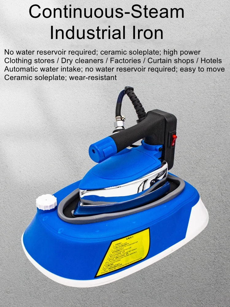 Industrial high-power electric steam iron with pressure bottle for dry cleaning, clothing, and curtain shops
Industrial high-power electric steam iron with pressure bottle for dry cleaning, clothing, and curtain shops