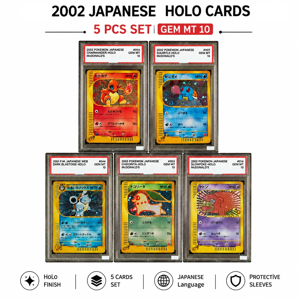 DIY Proxy PTCG Collection Graded Card Charmander 004/018 Promo Holo Card Japanese 2002 Squirtle GEM MT 10 Holographic Label Gift
DIY Proxy PTCG Collection Graded Card Charmander 004/018 Promo Holo Card Japanese 2002 Squirtle GEM MT 10 Holographic Label Gift
