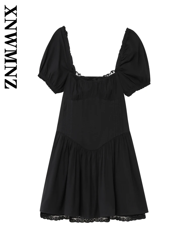 XNWMNZ Summer Woman's Elegant Casual Short Sleeve Backless Satin mini Dresses Fashion Vintage Woman Square Collar Pleated dress
XNWMNZ Summer Woman's Elegant Casual Short Sleeve Backless Satin mini Dresses Fashion Vintage Woman Square Collar Pleated dress