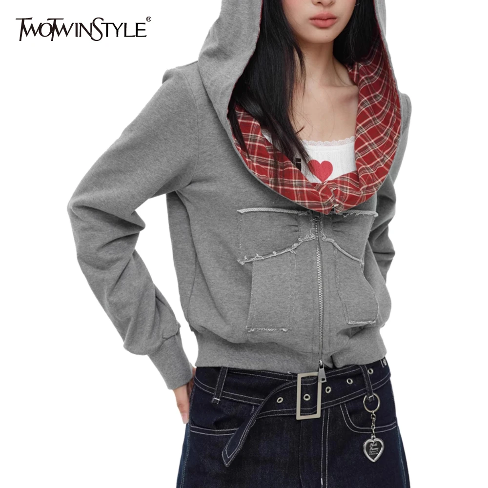 TWOTWINSTYLE серые клетчатые базовые толстовки женские с круглым вырезом и длинными рукавами уличная одежда шикарные женские толстовки осенний стиль мода
TWOTWINSTYLE серые клетчатые базовые толстовки женские с круглым вырезом и длинными рукавами уличная одежда шикарные женские толстовки осенний стиль мода