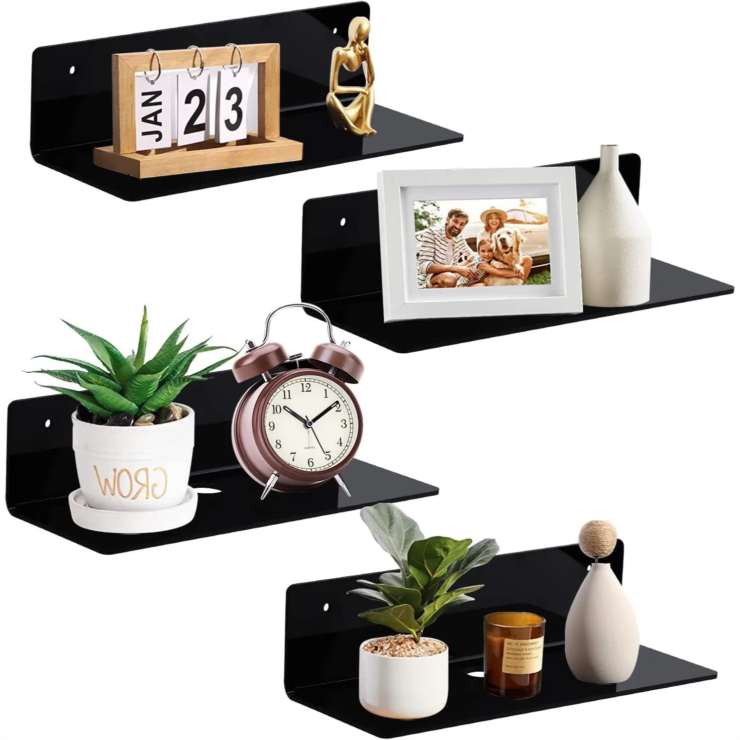 9 Inch Acrylic Floating Shelves Set of 4, No Drill Adhesive Wall Shelf for Funko Pop Storage, Damage-Free Expand Wall Space for
9 Inch Acrylic Floating Shelves Set of 4, No Drill Adhesive Wall Shelf for Funko Pop Storage, Damage-Free Expand Wall Space for