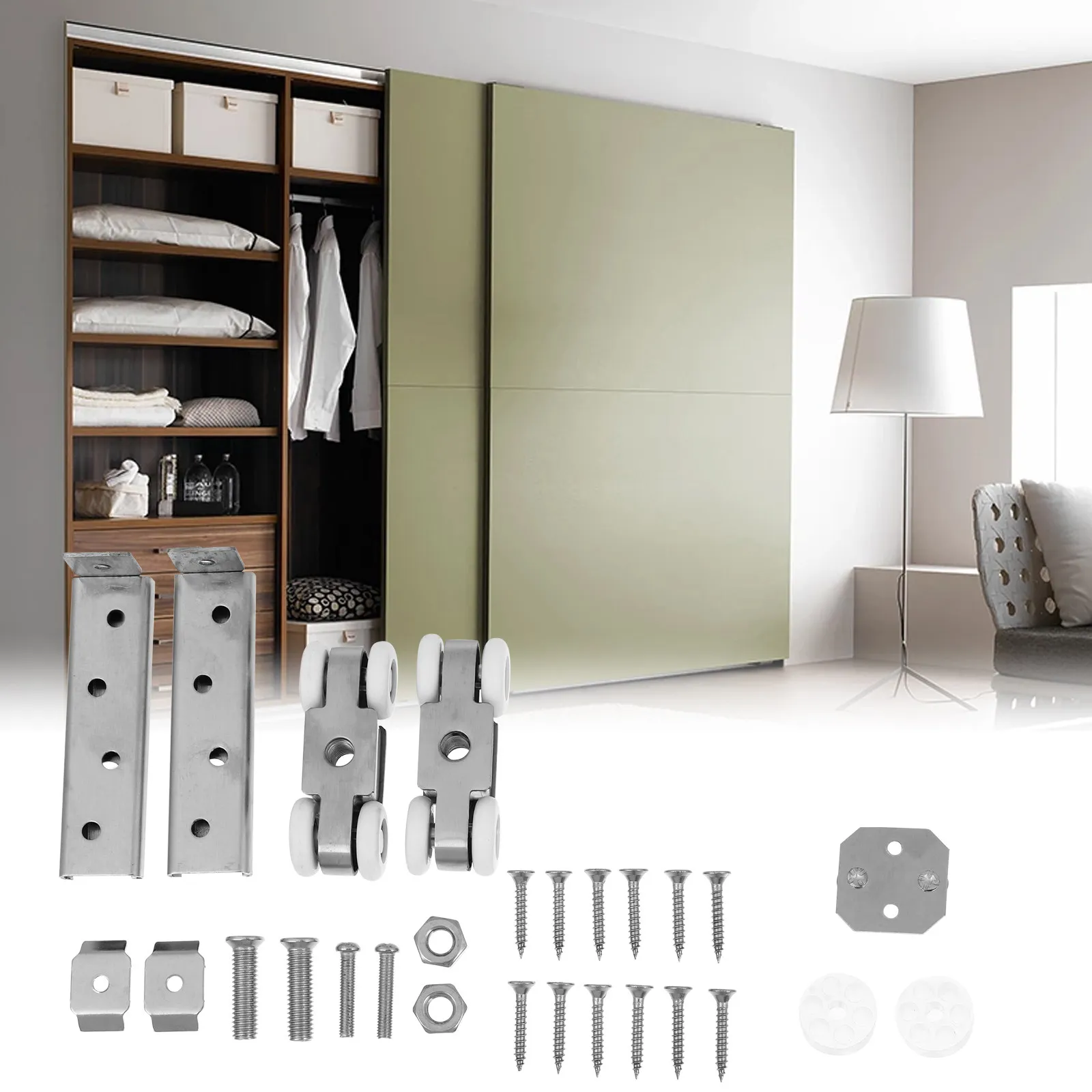 1Set Premium Stainless Steel Door Track Roller Smooth Sliding Barn Door Hardware Accessories Hanging Wheel Sliding Track System
1Set Premium Stainless Steel Door Track Roller Smooth Sliding Barn Door Hardware Accessories Hanging Wheel Sliding Track System