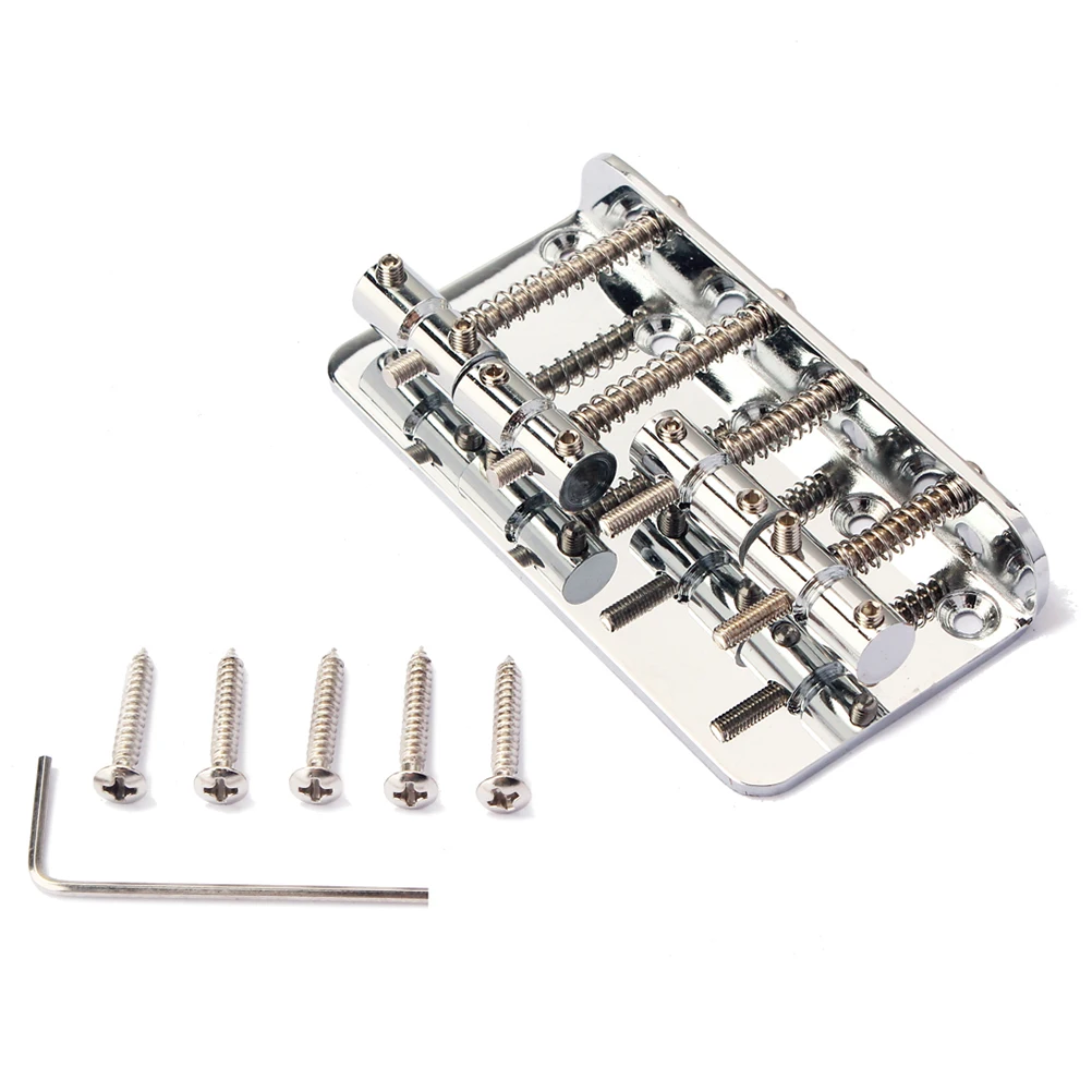 GA1019 Metal 4 String Bass Bridge Vintage Style Bridge for Guitar with 5 Screws and 1 Wrench (Silver)
GA1019 Metal 4 String Bass Bridge Vintage Style Bridge for Guitar with 5 Screws and 1 Wrench (Silver)