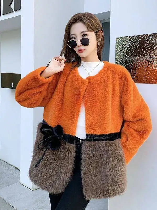 Winter 2024 Women's Long Coat Collarl Fur Jaet Inteated Medium Length round Ne Lapin Fur Warmth 3D Effect Long Sve
Winter 2024 Women's Long Coat Collarl Fur Jaet Inteated Medium Length round Ne Lapin Fur Warmth 3D Effect Long Sve
