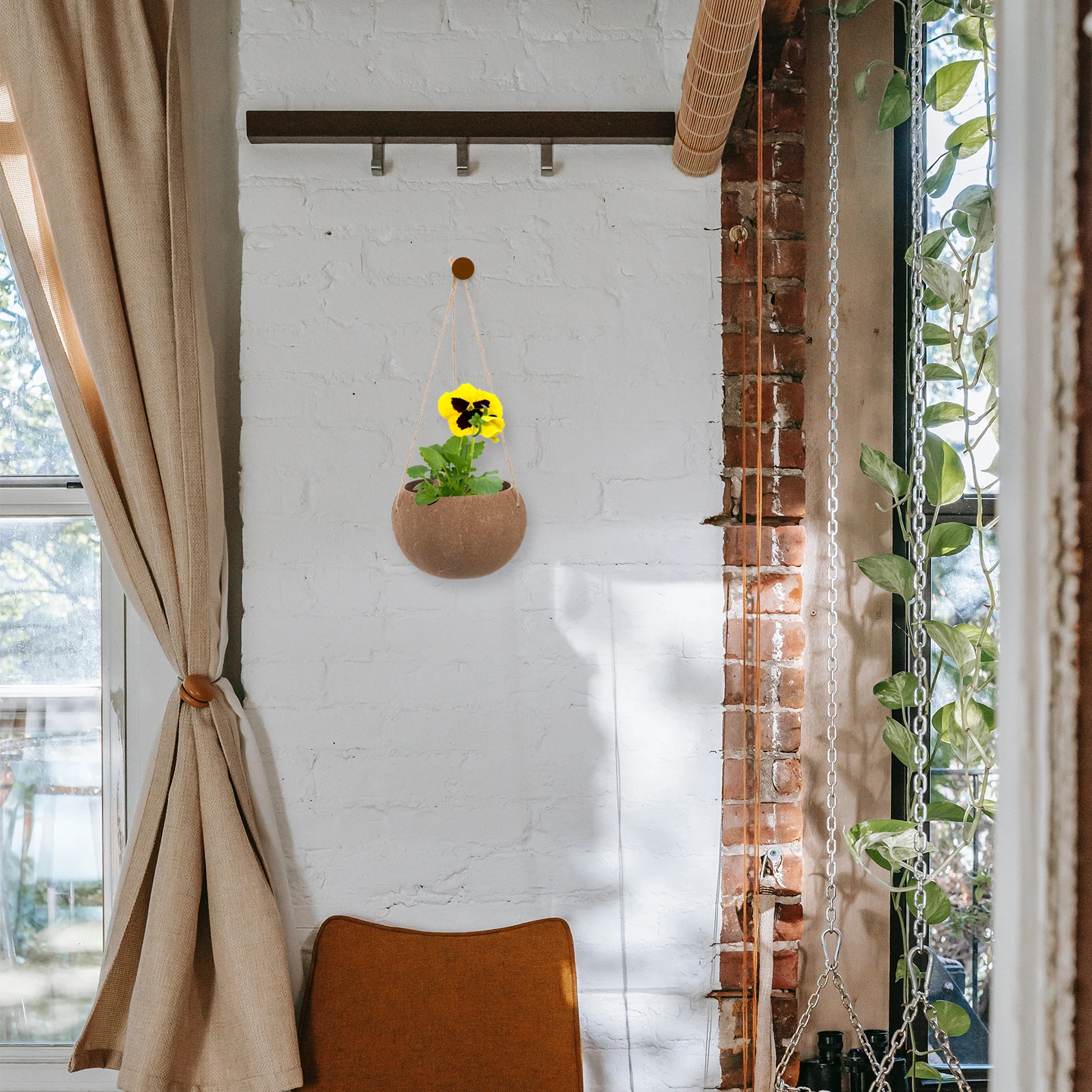 Coconut Shell Hanging Flower Pot Garden Arch Plants Household Balcony Planter Holder Container Home Decor
Coconut Shell Hanging Flower Pot Garden Arch Plants Household Balcony Planter Holder Container Home Decor