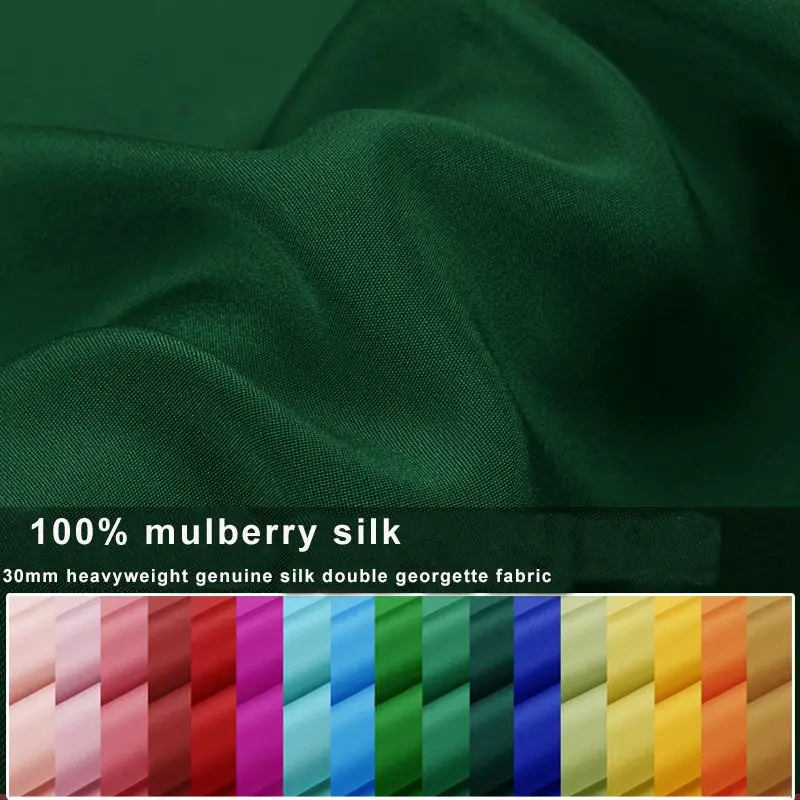 30mm Heavyweight Genuine Silk-Double Georgette Fabric, 100% Mulberry Silk, Crepe de chine for Dresses and Pants
30mm Heavyweight Genuine Silk-Double Georgette Fabric, 100% Mulberry Silk, Crepe de chine for Dresses and Pants