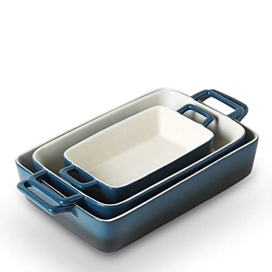 KOOV akeware t Ceramic g Dis Recular g Pans t Casrole Dis for Cooking Cake Dinner Kitcen Wrapping Upgrade 12 x 8.5 Inces 3-Piec
KOOV akeware t Ceramic g Dis Recular g Pans t Casrole Dis for Cooking Cake Dinner Kitcen Wrapping Upgrade 12 x 8.5 Inces 3-Piec