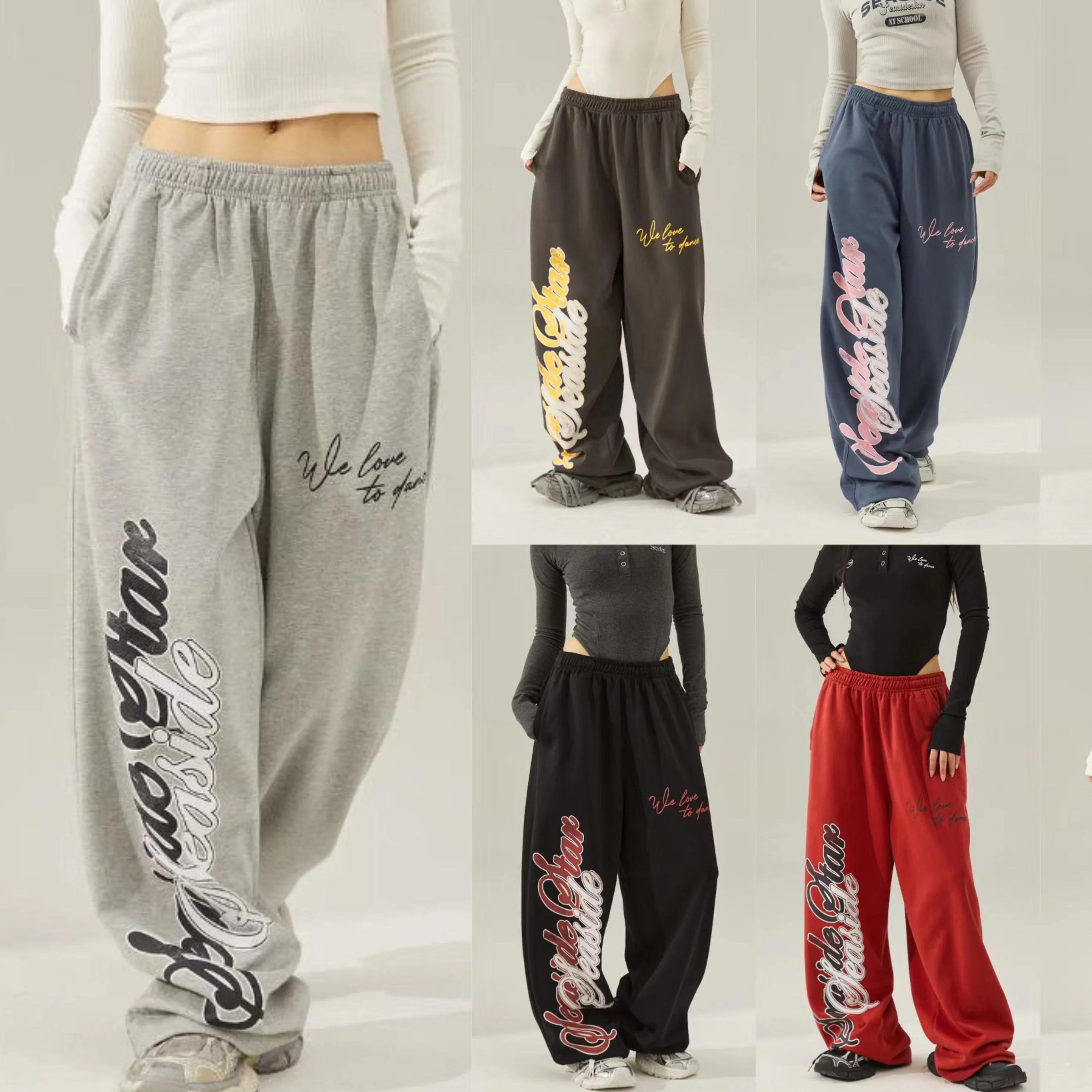 Gray Street Dance Sportswear Pants Loose Fit Long Straight Leg Jazz Trousers Casual Hip Hop Print Wide Leg Cotton Blend
Gray Street Dance Sportswear Pants Loose Fit Long Straight Leg Jazz Trousers Casual Hip Hop Print Wide Leg Cotton Blend