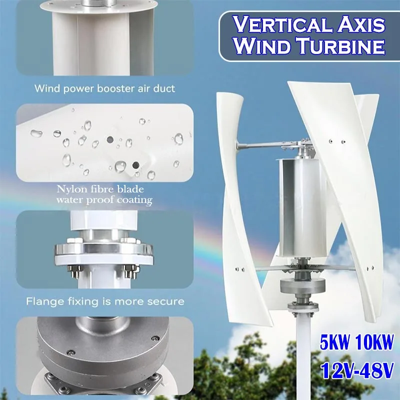 Household Vertical Axis Wind Turbines 3000W 5000W Magnetic Suspension Wind Turbine Generator That Start With A Gentle Breeze 
Household Vertical Axis Wind Turbines 3000W 5000W Magnetic Suspension Wind Turbine Generator That Start With A Gentle Breeze