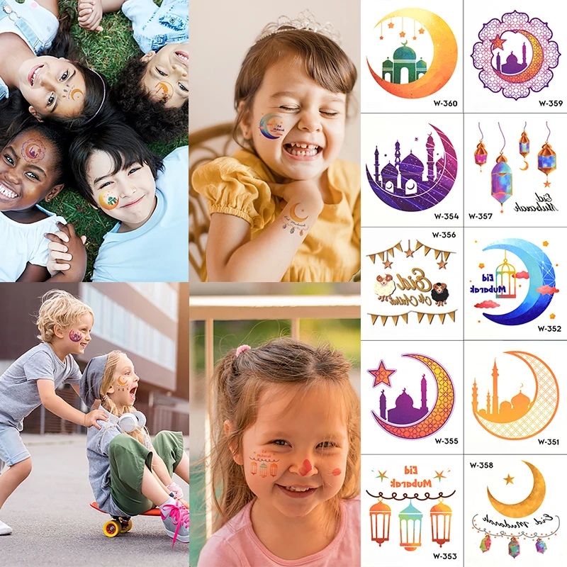 10/20pcs Eid Mubarak Temporary Tattoo Sticker Ramadan Kareem Decoration Islamic Muslim Festival Party DIY Supplies Eid Kids Gift
10/20pcs Eid Mubarak Temporary Tattoo Sticker Ramadan Kareem Decoration Islamic Muslim Festival Party DIY Supplies Eid Kids Gift