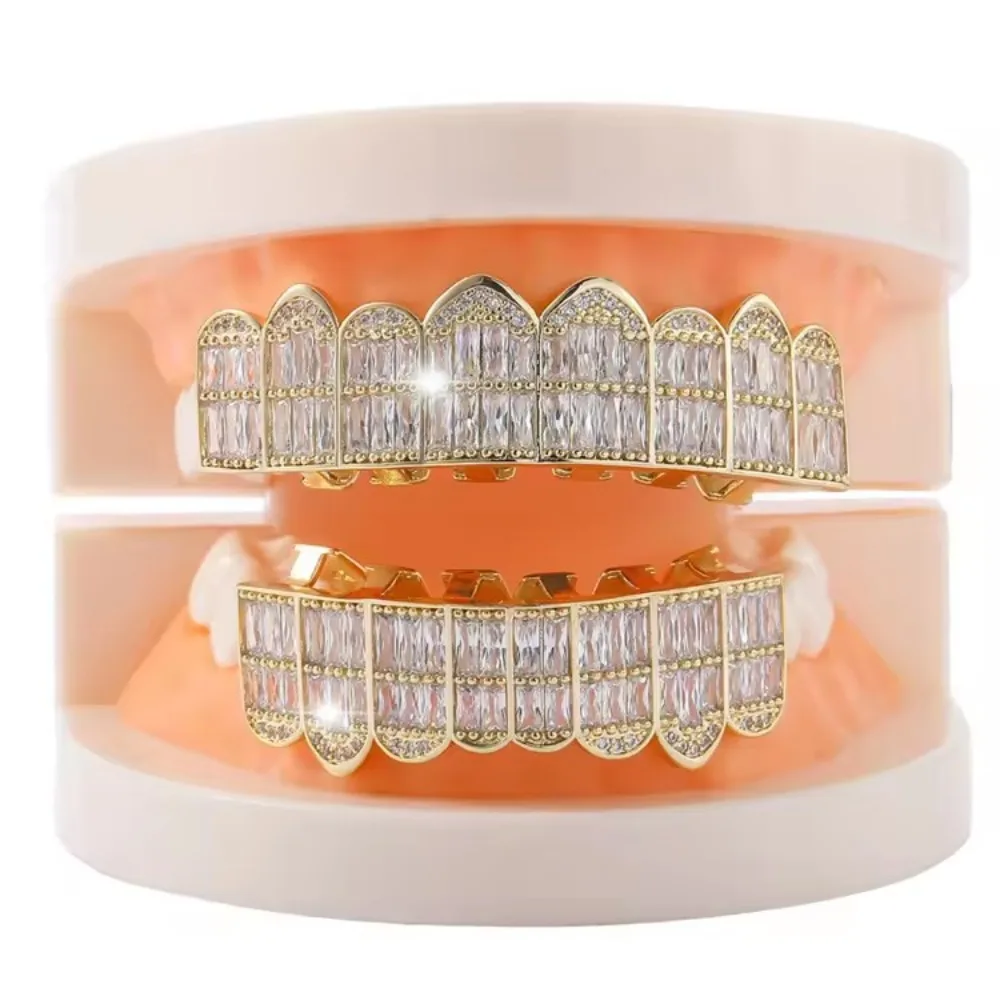 Removable Teeth Grillz Set Dental Decorations Bling Top Bottom Mouth Tooth Cap Cubic HipHop Gold Silver Color Teeth Grills
Removable Teeth Grillz Set Dental Decorations Bling Top Bottom Mouth Tooth Cap Cubic HipHop Gold Silver Color Teeth Grills