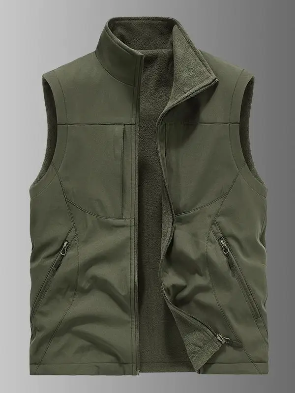 New Men's Outdoor Fce Lined Thiened Stand Collar Double Sided Wear Warm Vest Jaet Faionable Urban Sle Winter Coat
New Men's Outdoor Fce Lined Thiened Stand Collar Double Sided Wear Warm Vest Jaet Faionable Urban Sle Winter Coat