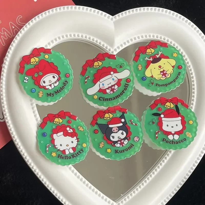 Sanrio Anime Figure HelloKitty Hairpin Cute Kawaii Kuromi Cinnamoroll MyMelody Pochacco Flower Wreath Navidad Christmas Gifts
Sanrio Anime Figure HelloKitty Hairpin Cute Kawaii Kuromi Cinnamoroll MyMelody Pochacco Flower Wreath Navidad Christmas Gifts