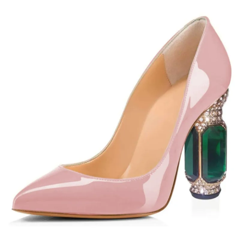 SHOFOO Fashionable women's high heels. Pointed toe pumps. About 10.5 cm heel height. Crystal heel. Nude shoes Four season shoes.
SHOFOO Fashionable women's high heels. Pointed toe pumps. About 10.5 cm heel height. Crystal heel. Nude shoes Four season shoes.