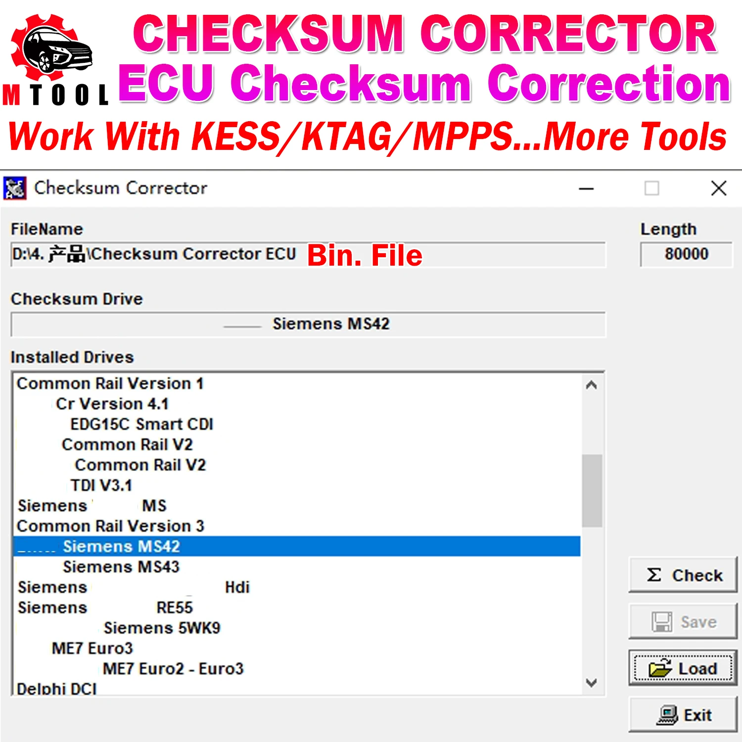 Checksum Corrector ECU Checksum Correction tool for ECU Bin. File fit KESS KTAG MPPS More Tool for Volvo for BMW for Opel More
Checksum Corrector ECU Checksum Correction tool for ECU Bin. File fit KESS KTAG MPPS More Tool for Volvo for BMW for Opel More