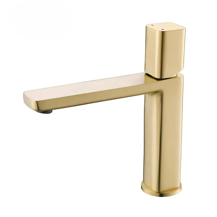 High Quality Polished Gold Deck Mounted Brass Single Hole Contemporary Bathroom Water Basin Faucet with Ceramic Cartridge
High Quality Polished Gold Deck Mounted Brass Single Hole Contemporary Bathroom Water Basin Faucet with Ceramic Cartridge
