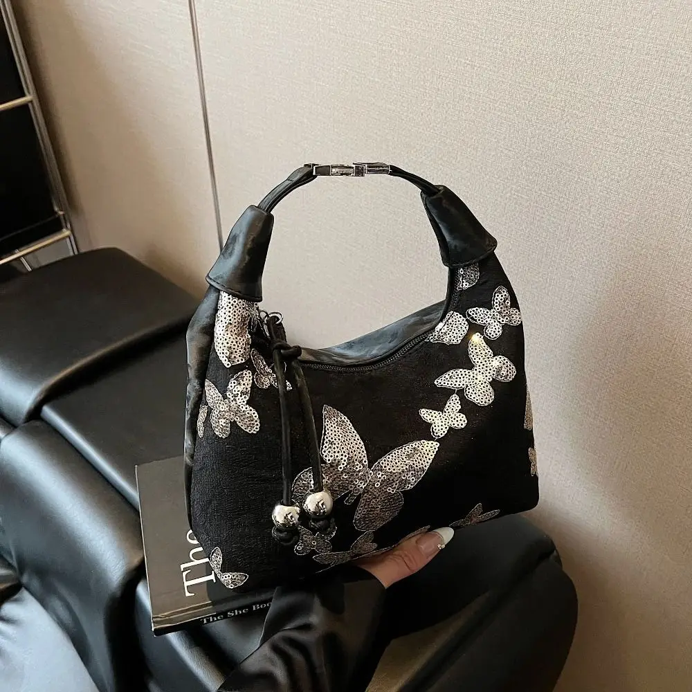 Elegant Sequin Chinese Style Handbag Butterfly Zipper Cheongsam Bag PU Purses Hanfu Embroidery Handbag Women
Elegant Sequin Chinese Style Handbag Butterfly Zipper Cheongsam Bag PU Purses Hanfu Embroidery Handbag Women