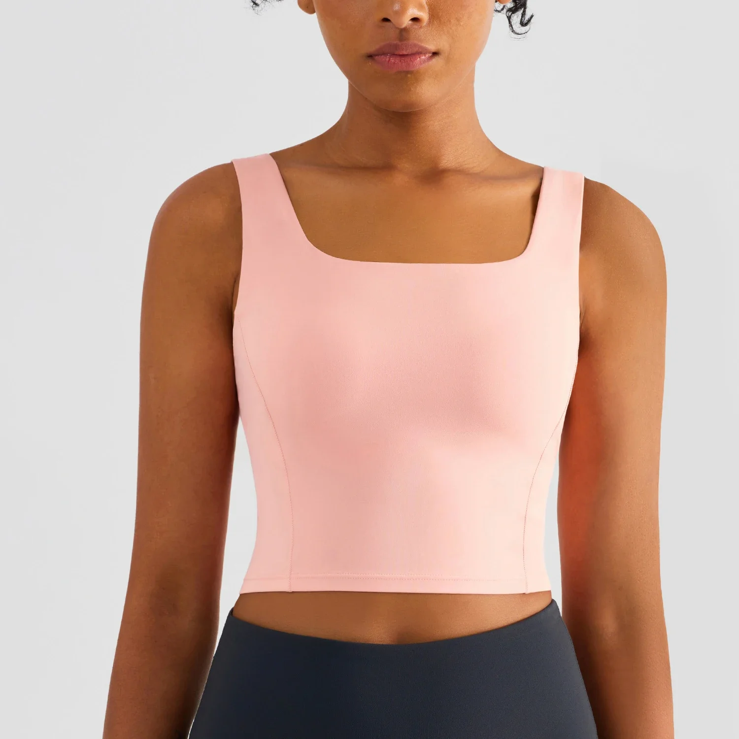 Women Crop Top Sports Bra Square Collar Fixed Cup Workout Bra Yoga Vest With Pad Naked Feel Active Wear Women Yoga Top
Women Crop Top Sports Bra Square Collar Fixed Cup Workout Bra Yoga Vest With Pad Naked Feel Active Wear Women Yoga Top