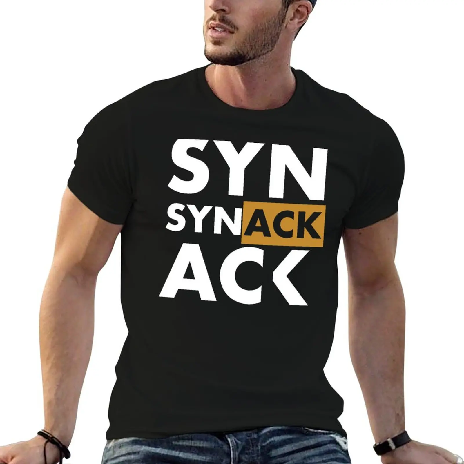 SYN ACK Gold White TCP Connection Establishment Great Gift Idea for System Administrators T-Shirt t shirt for man T-Shirt
SYN ACK Gold White TCP Connection Establishment Great Gift Idea for System Administrators T-Shirt t shirt for man T-Shirt
