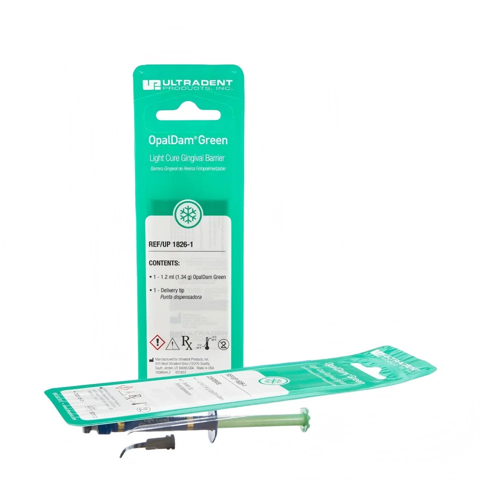 Ультрадент Светоотверждаемая полимерная смола для защиты десен, дентальный барьер для изоляции и защиты мягких тканей OpalDam Green 1.2 мл
Ультрадент Светоотверждаемая полимерная смола для защиты десен, дентальный барьер для изоляции и защиты мягких тканей OpalDam Green 1.2 мл