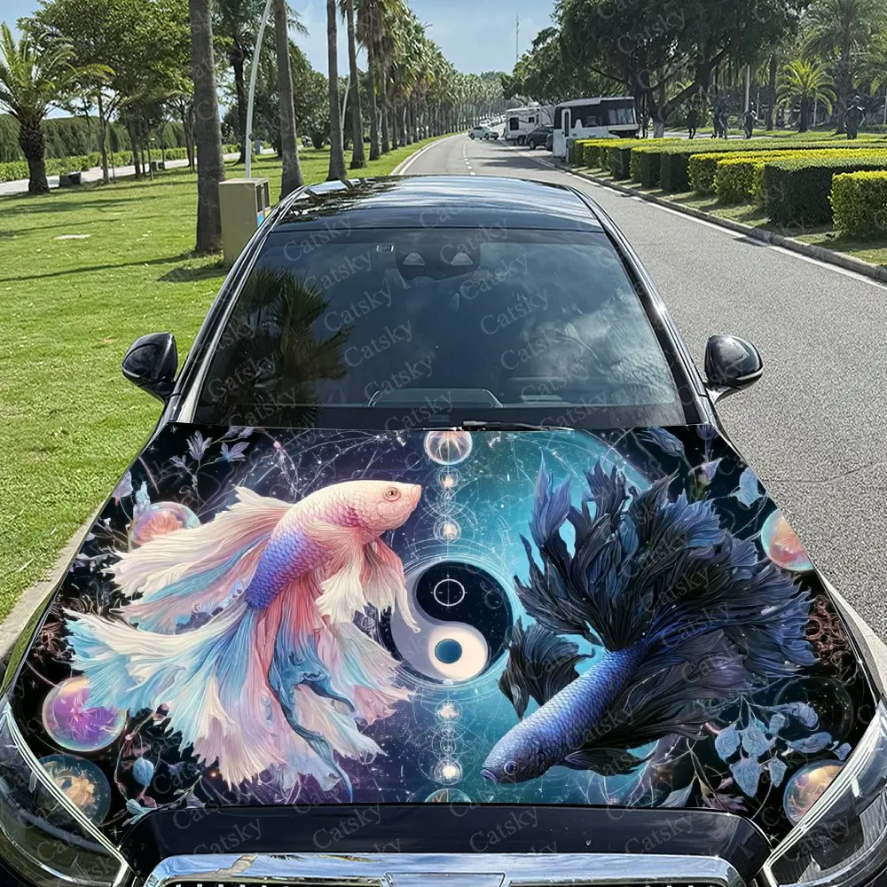Nebula Bagua Colorful Betta Fish Car Vinyl Wrap, PVC Material Waterproof Car Hood Sticker, Self-Adhesive Scratch-Resistant Stick
Nebula Bagua Colorful Betta Fish Car Vinyl Wrap, PVC Material Waterproof Car Hood Sticker, Self-Adhesive Scratch-Resistant Stick
