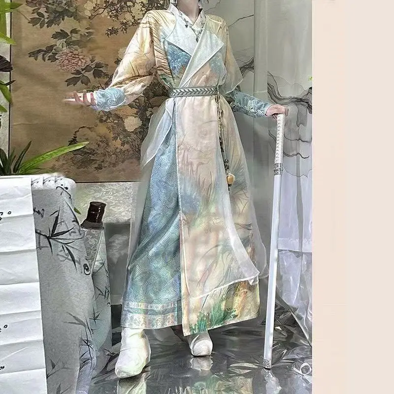 Youthful Sense Hanfu Men Women Traditional Chinese Clothing Printing Round Neck Robe Halloween Young Master Cosplay Costume Han
Youthful Sense Hanfu Men Women Traditional Chinese Clothing Printing Round Neck Robe Halloween Young Master Cosplay Costume Han