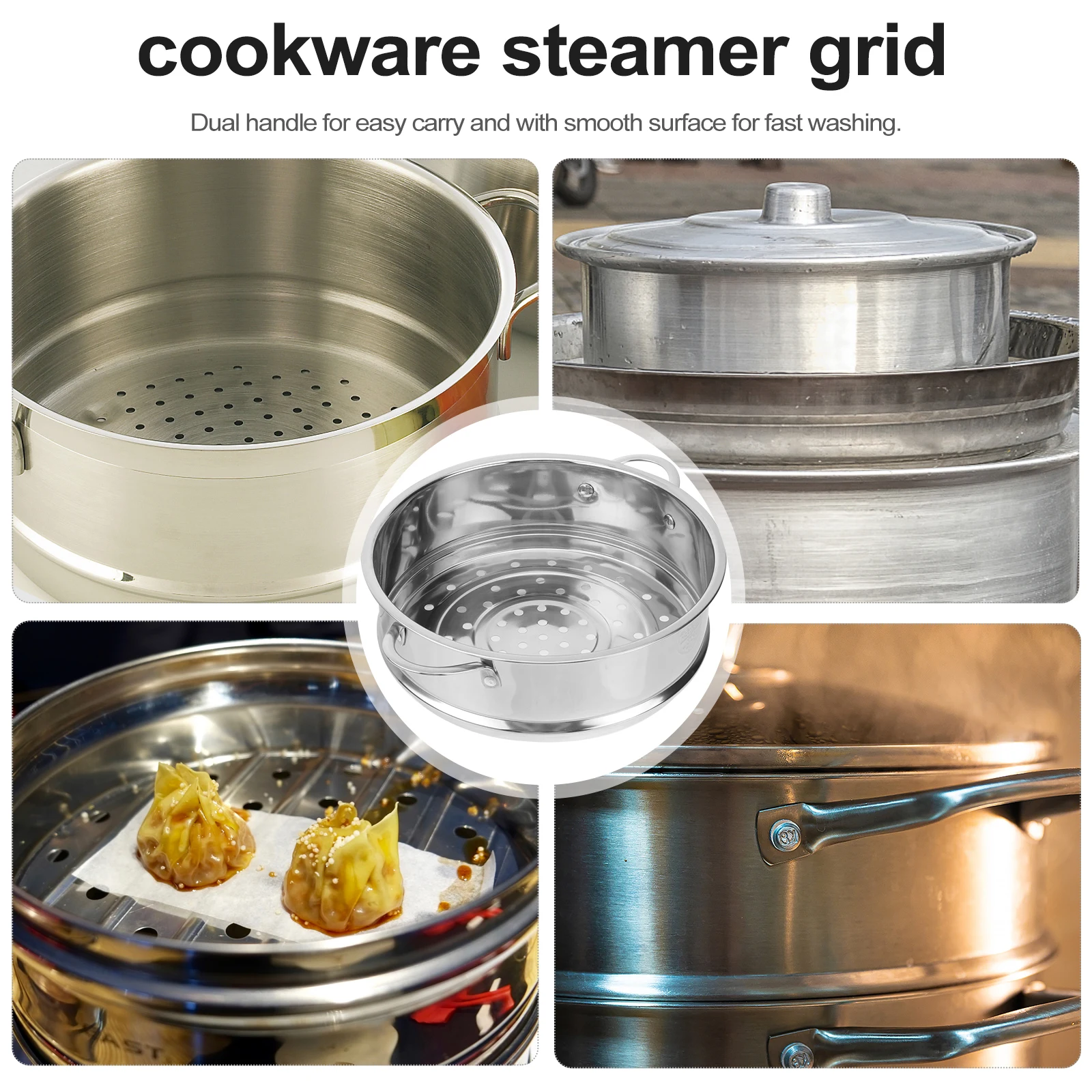 18 Cm Stainless Steel Steamer Grid Eco Friendly Safe Handle Bun Kitchen Cookware Food Basket Multi Vent Hole Evenly
18 Cm Stainless Steel Steamer Grid Eco Friendly Safe Handle Bun Kitchen Cookware Food Basket Multi Vent Hole Evenly