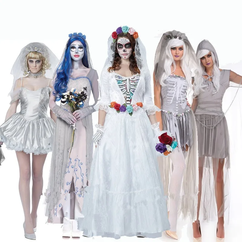 Hell Bride Wedding Dress Zombie Halloween Cos Party Costume Role Playing Uniform Dry Corpse Zombie Stage Costume
Hell Bride Wedding Dress Zombie Halloween Cos Party Costume Role Playing Uniform Dry Corpse Zombie Stage Costume