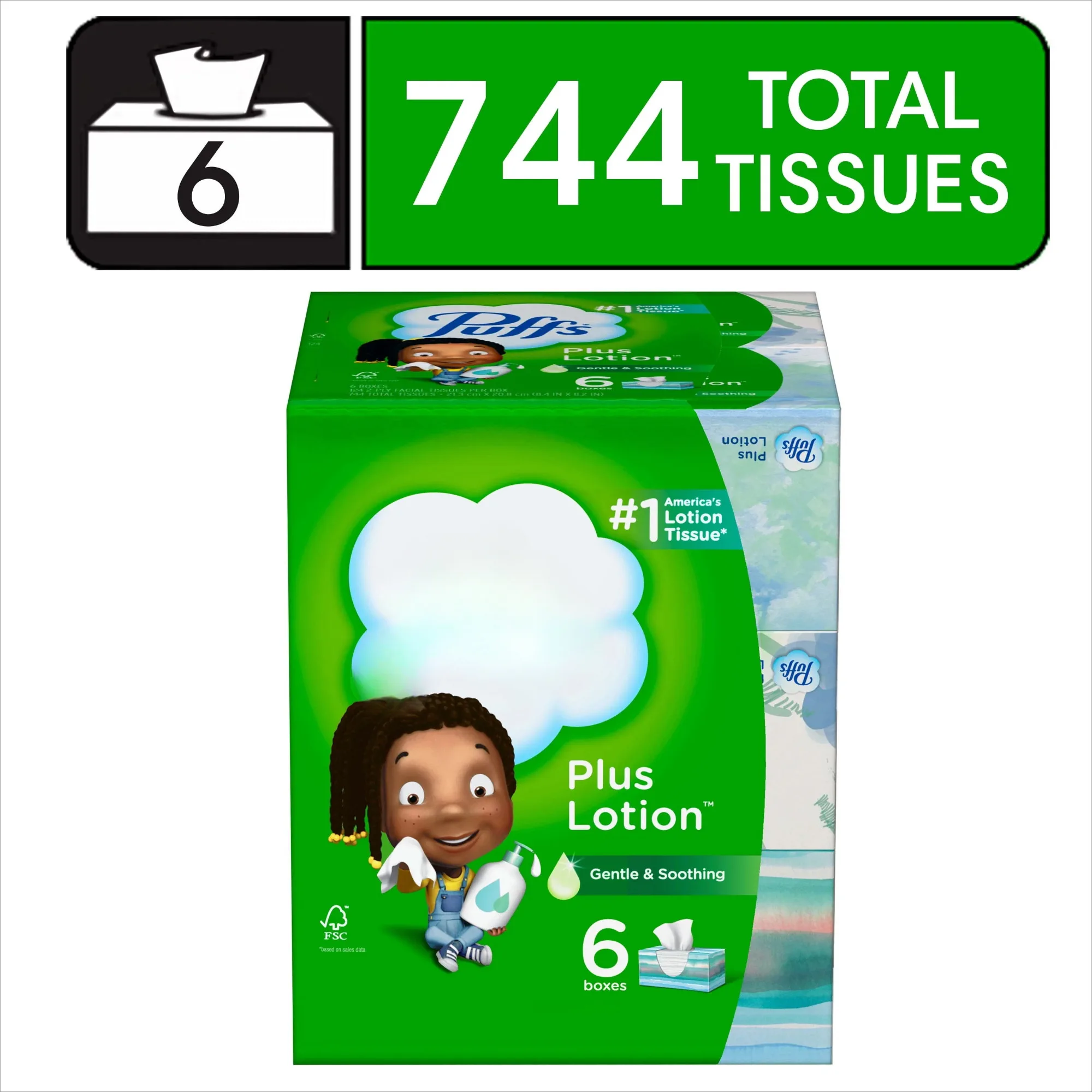 Салфетки для лица Puffs Plus Lotion, 6 коробок семейного размера, 124 тканей в коробке
Салфетки для лица Puffs Plus Lotion, 6 коробок семейного размера, 124 тканей в коробке