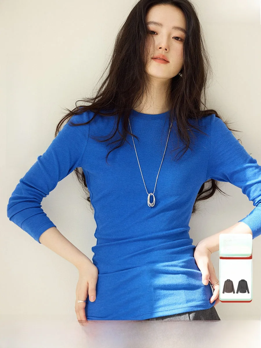 Ele Blue Long Sve Women's T-irt XWI Smart High Sensation Slimming Top Paper Figure Instant Transformation Spring 2026
Ele Blue Long Sve Women's T-irt XWI Smart High Sensation Slimming Top Paper Figure Instant Transformation Spring 2026