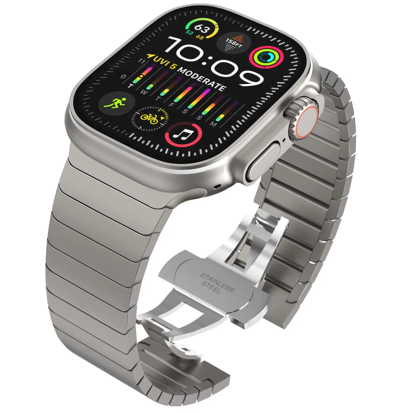 Браслет из нержавеющей стали для Apple Watch Ultra 2 Band, браслет для Iwatch Series 9 SE 8 7 6 SE 5 4 3, 49 мм 45 мм 41 мм 44 мм 40 мм 38 мм 42 мм
Браслет из нержавеющей стали для Apple Watch Ultra 2 Band, браслет для Iwatch Series 9 SE 8 7 6 SE 5 4 3, 49 мм 45 мм 41 мм 44 мм 40 мм 38 мм 42 мм