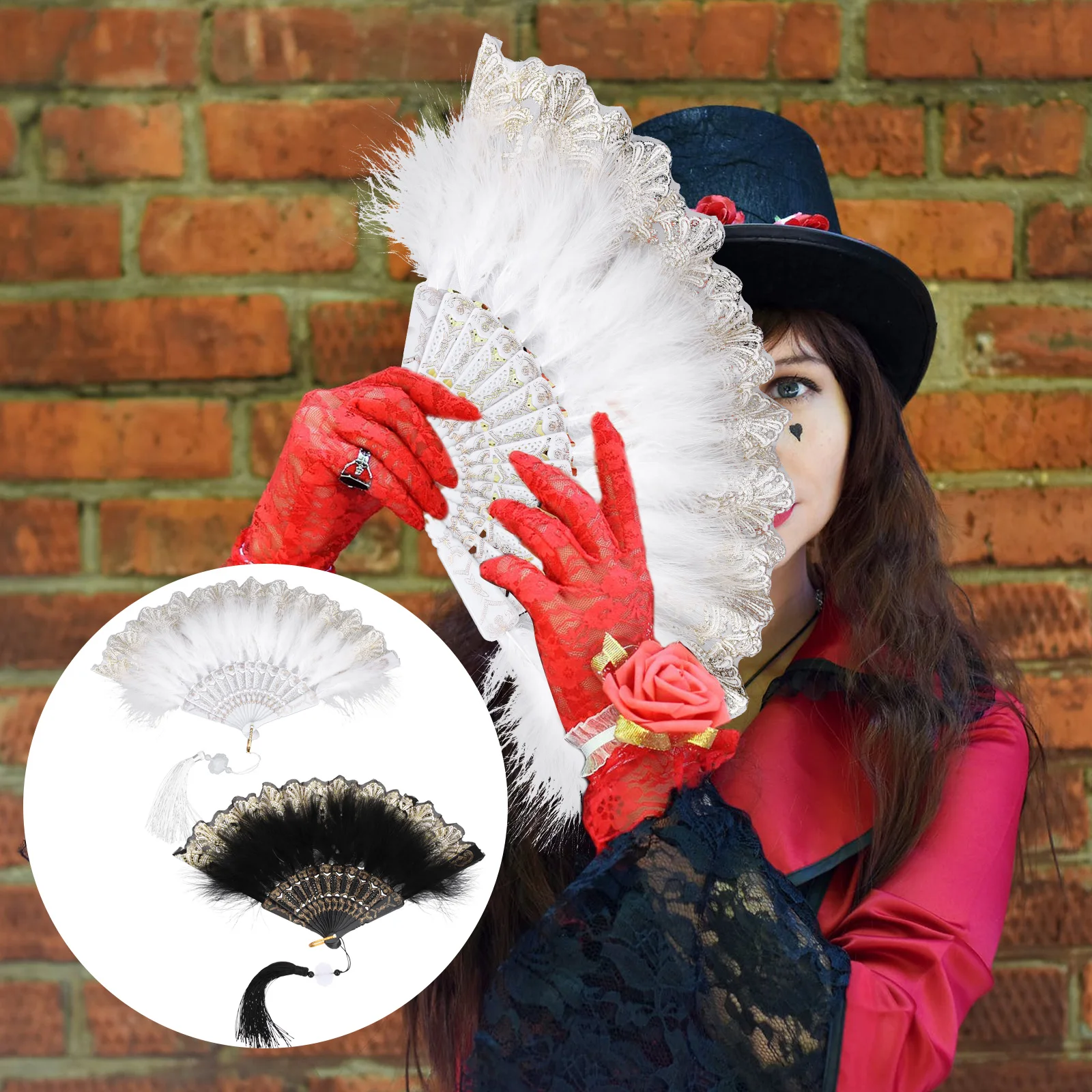 2Pcs Plume Handheld Fans Vintage Chinese Fans for Wedding Bridal Party Stage Performance Decoration
2Pcs Plume Handheld Fans Vintage Chinese Fans for Wedding Bridal Party Stage Performance Decoration