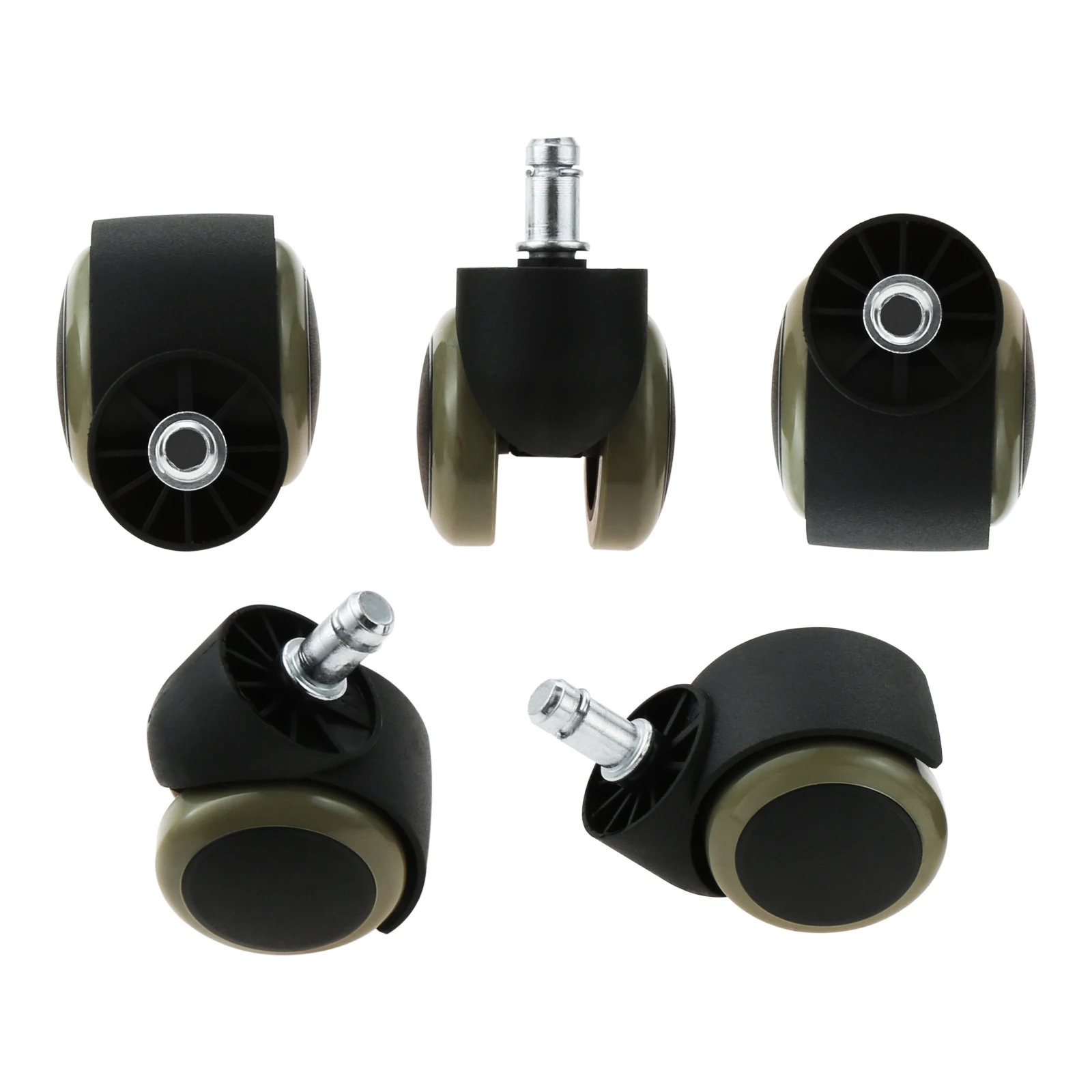 5pcs Universal Office Rubber Chair Caster Wheels Replacement for Hardwood Floors Carpet Heavy Duty Caster Support up to 1000bls
5pcs Universal Office Rubber Chair Caster Wheels Replacement for Hardwood Floors Carpet Heavy Duty Caster Support up to 1000bls