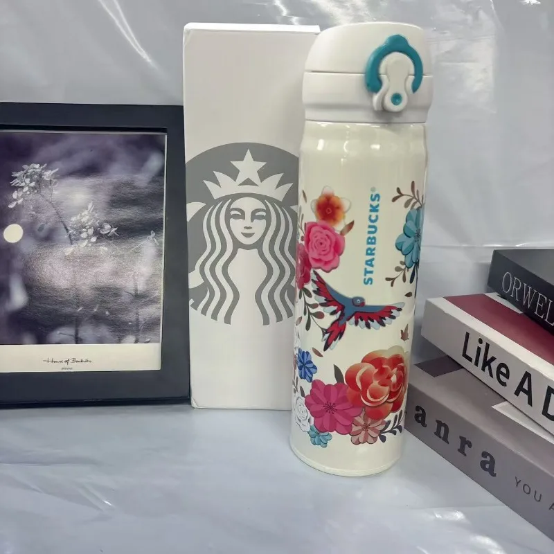 Starbucks 500ml Floral & Bird Print Stainless Steel Thermos, Leakproof Flip Lid Insulated Water Bottle
Starbucks 500ml Floral & Bird Print Stainless Steel Thermos, Leakproof Flip Lid Insulated Water Bottle