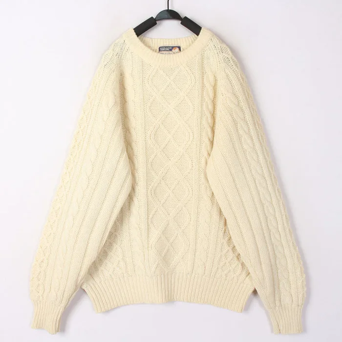 Vintage Autumn Winter White 3D Knitted Woolen Sweater Cardigan Bean Bean Long Sleeve round Neck Warm Loose Style Single Piece
Vintage Autumn Winter White 3D Knitted Woolen Sweater Cardigan Bean Bean Long Sleeve round Neck Warm Loose Style Single Piece