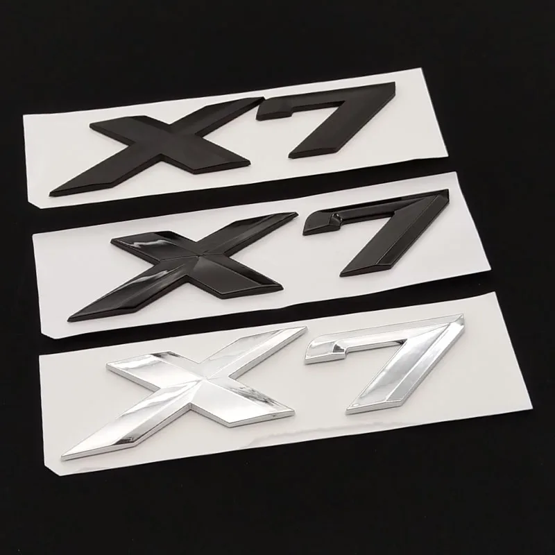 3D ABS Chrome Black Logo X7 Emblem Letters Namplate Sticker Car Rear Trunk Badge For BMW X7 G07 Decal Auto Styling Accessories
3D ABS Chrome Black Logo X7 Emblem Letters Namplate Sticker Car Rear Trunk Badge For BMW X7 G07 Decal Auto Styling Accessories