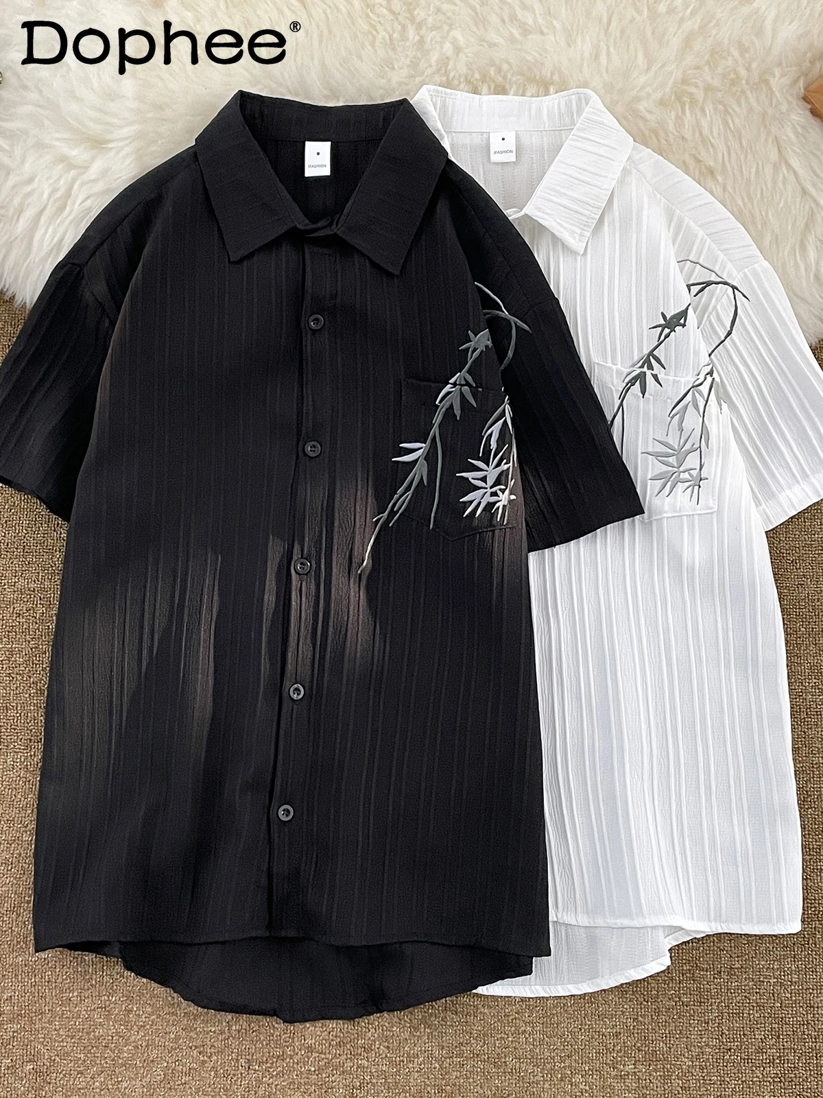 2024 Summer Short-Sleeved Shirts Men's Casual Fashion Printed Handsome New Shirt Loose Comfortable Single Row Multi-Buckle Shirt
2024 Summer Short-Sleeved Shirts Men's Casual Fashion Printed Handsome New Shirt Loose Comfortable Single Row Multi-Buckle Shirt