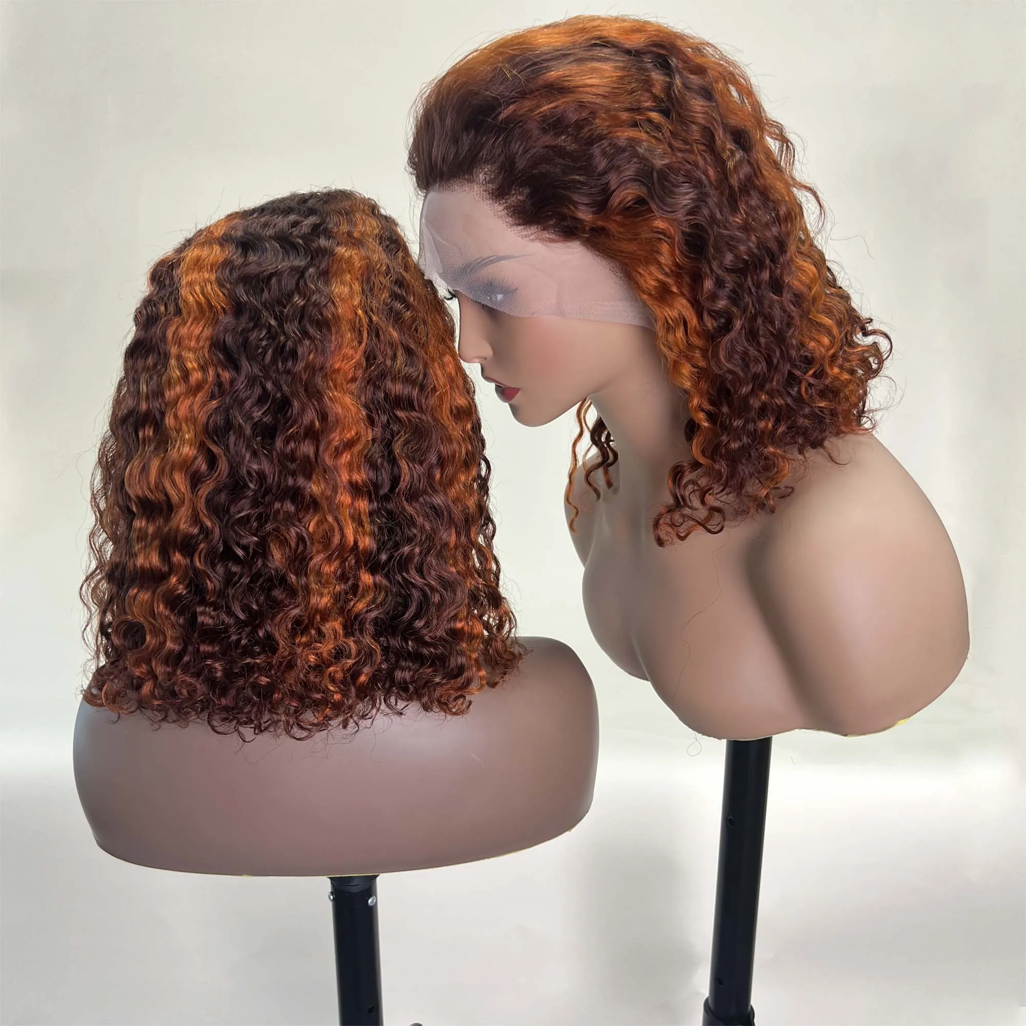 P4/350 Highlight Color Water Wave Bob Human Hair Wigs Deep Curly Brazilian Remy 13x4 Lace Frontal Human Hair Wig For Black Women
P4/350 Highlight Color Water Wave Bob Human Hair Wigs Deep Curly Brazilian Remy 13x4 Lace Frontal Human Hair Wig For Black Women