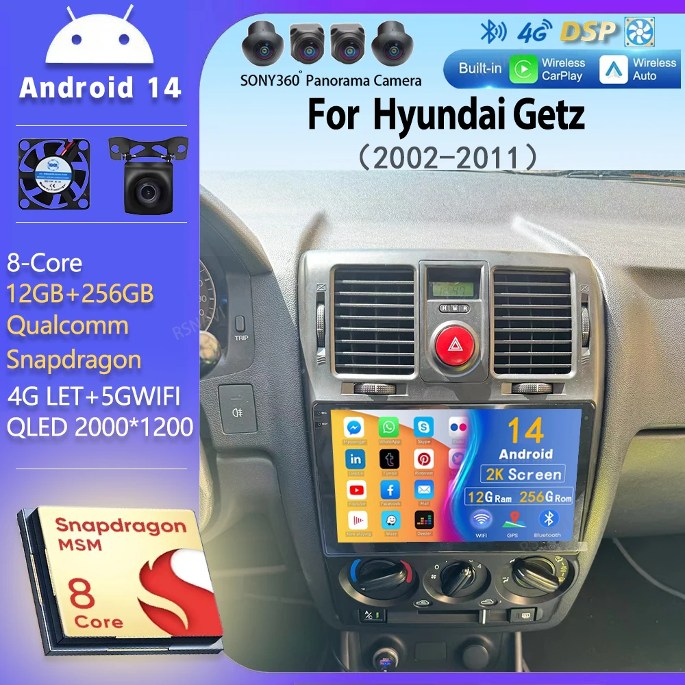 Android 14 wifi+4G Carplay AUTO BT Car Radio For Hyundai Getz 2002-2011-2 Navigation GPS Video Player Stereo DVD DSP Multimedia
Android 14 wifi+4G Carplay AUTO BT Car Radio For Hyundai Getz 2002-2011-2 Navigation GPS Video Player Stereo DVD DSP Multimedia