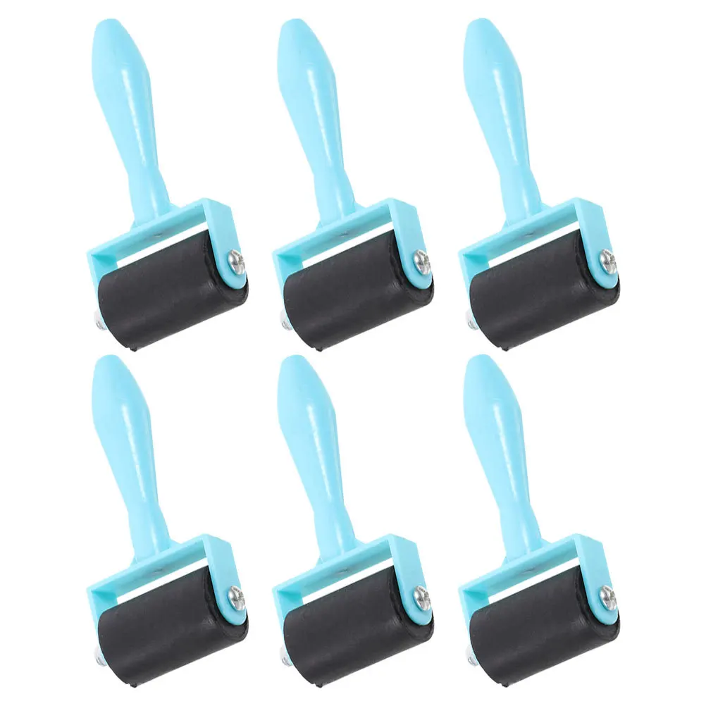 6Pcs Rubber Printmaking Ink Roller Tool Blue Handle Craft Glue Applicator Roller Art Supplies for Children
6Pcs Rubber Printmaking Ink Roller Tool Blue Handle Craft Glue Applicator Roller Art Supplies for Children