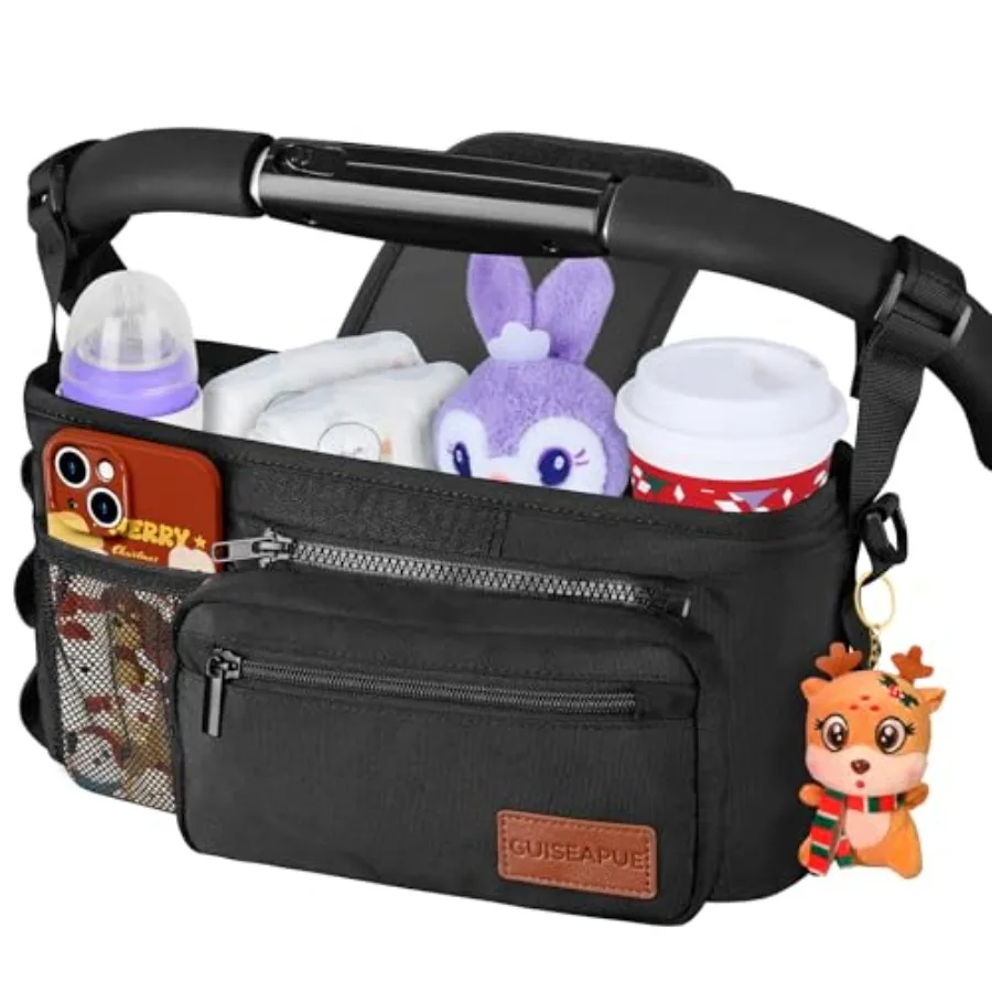 Universal Stroller Organizer with Cup Holder: Baby Essentials, Stroller Caddy Accessories with Detachable Phone Bag, Non-Slip S
Universal Stroller Organizer with Cup Holder: Baby Essentials, Stroller Caddy Accessories with Detachable Phone Bag, Non-Slip S