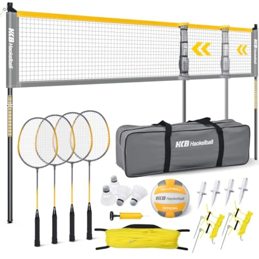 Badminton Net Set Anti-Sag System Set of 4 Professional Carbon Fiber Rackets with 4 Shuttlecocks Volleyball Badminton Combo Set
Badminton Net Set Anti-Sag System Set of 4 Professional Carbon Fiber Rackets with 4 Shuttlecocks Volleyball Badminton Combo Set
