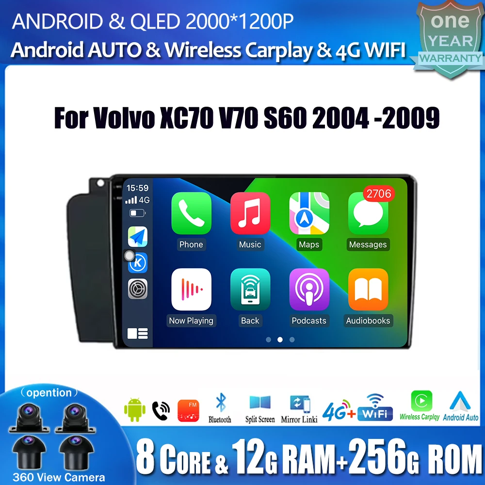 QLED Screen For Volvo XC70 V70 S60 2004 -2009 Android 14 Carplay Auto Car Radio Multimedia Video Player WIFI+4G Stereo BT
QLED Screen For Volvo XC70 V70 S60 2004 -2009 Android 14 Carplay Auto Car Radio Multimedia Video Player WIFI+4G Stereo BT